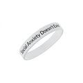 WHITE SOCIAL ANXIETY DOESN'T EXIST WRISTBAND